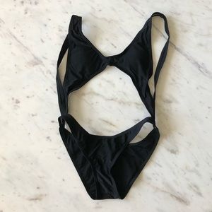 One piece bandage cut out swimsuit - size S